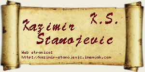Kazimir Stanojević vizit kartica